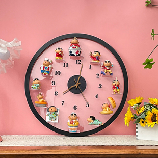 新款透明现代简约轻奢风格盲盒挂钟客厅高级感时钟家用静音挂钟