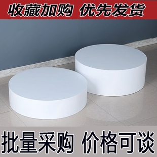 模特站台圆形主播地台婚纱店橱窗直播摄影服装烤漆网红台子展示台