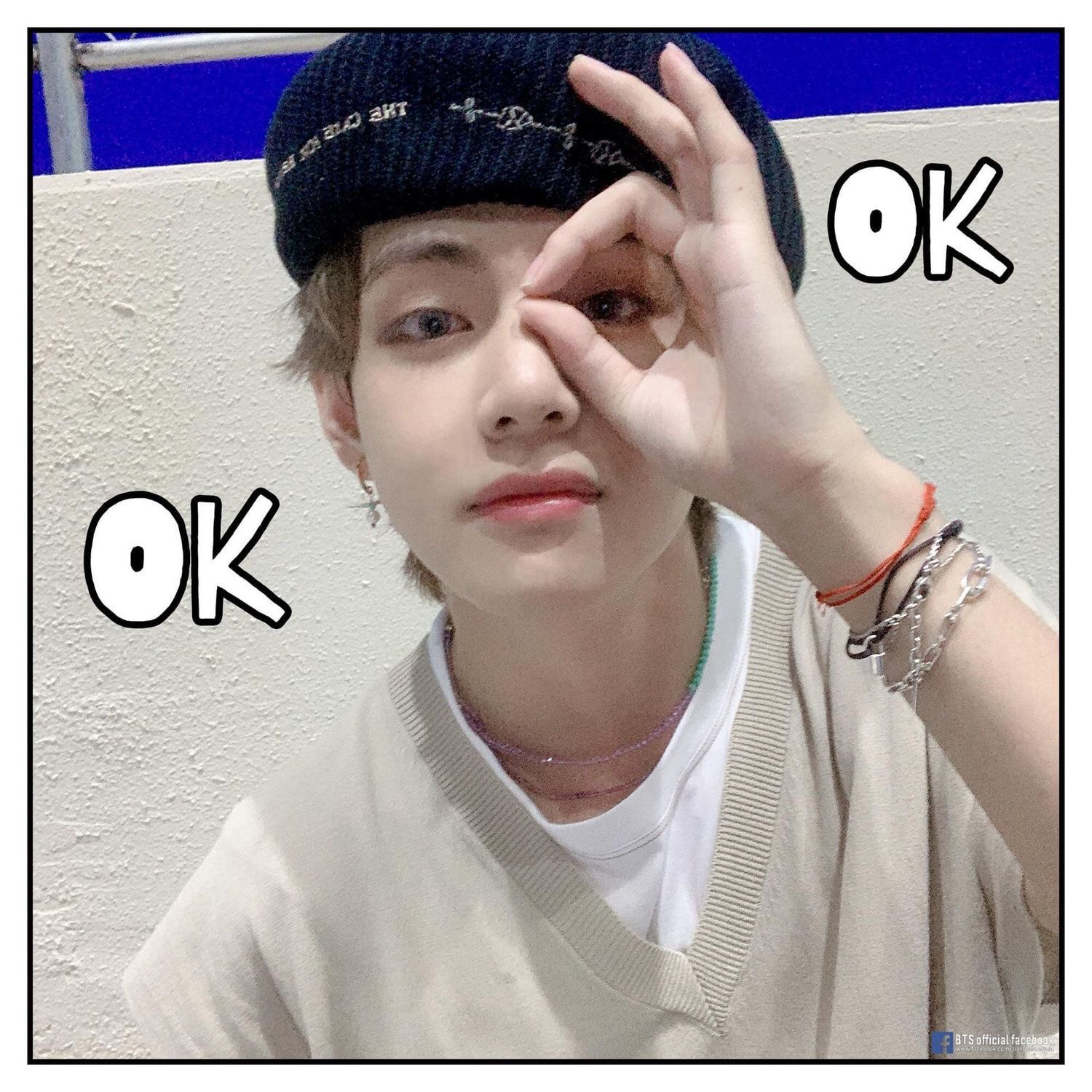 BTS防弹少年团金泰亨V同款手链情侣礼物简约手环百搭明星周边army