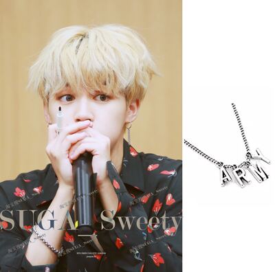 防弹少年团字母项链jimin同款