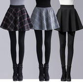 包臀裤 秋冬季 一体踩脚袜裤 女外穿带裙子加绒加厚裙裤 假两件打底裤