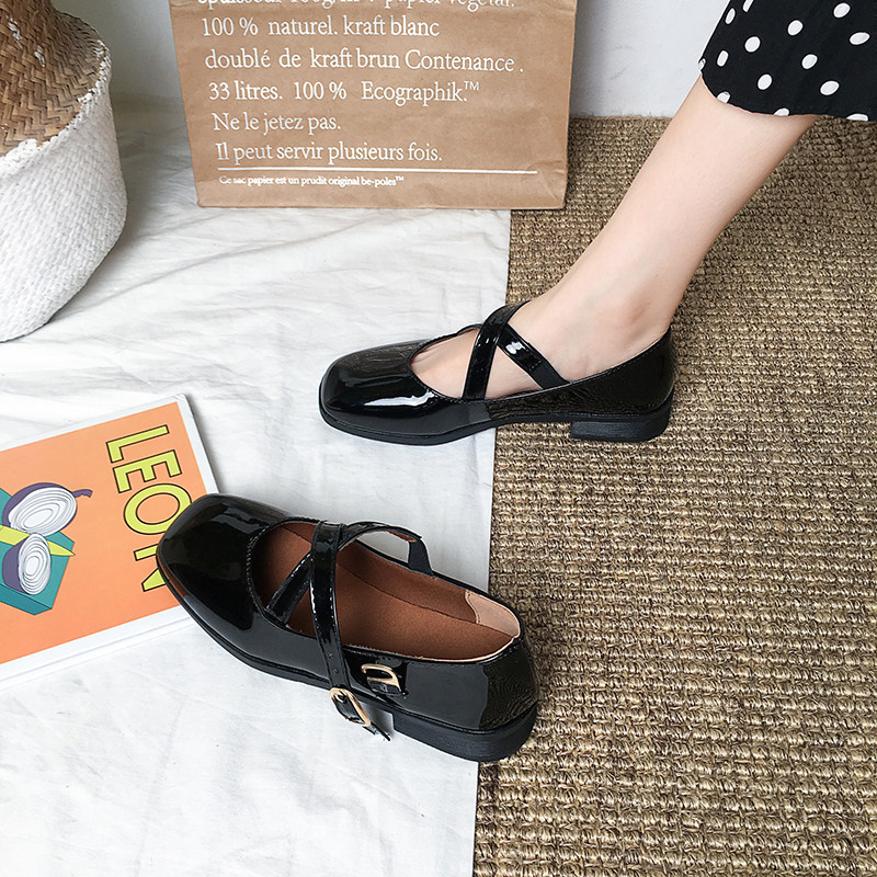 Small shoes women 2021 new pattern Bandage Flat bottom black British style summer Thin section French Retro Mary Jane Single shoesin the Women's Shoes, Low shoes  category - from Buy2taobao.com to provide professional Taobao agent buy service