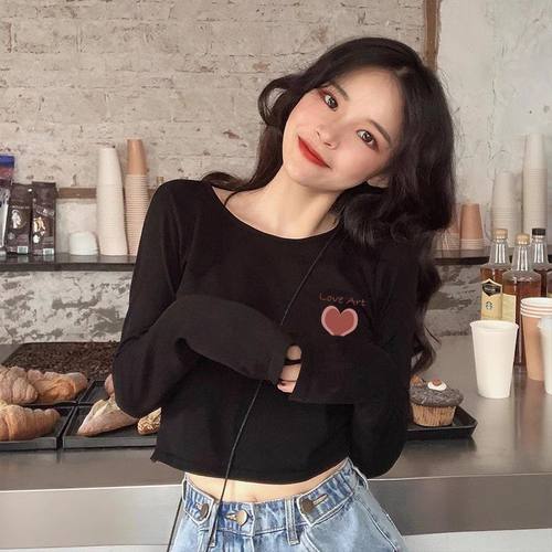 短款t恤春秋新款设计感小众