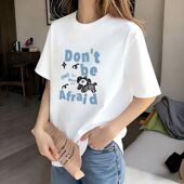 个性 百搭ins风短袖 T恤男士 纯棉港风韩版 夏季 潮流简约印花宽松上衣