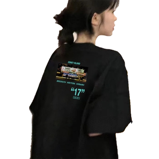 纯棉黑色oversize宽松丅恤短袖女2025年新款美式时尚夏季小众上衣