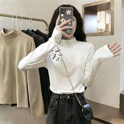 秋冬季港风长袖t恤女生修