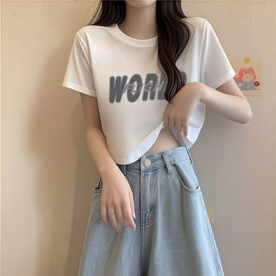 夏季新款短袖T恤女甜辣妹
