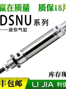 圆形不锈钢气缸DSNU-12-20-25-50-60-70-80-100-125-160-P-A DSN
