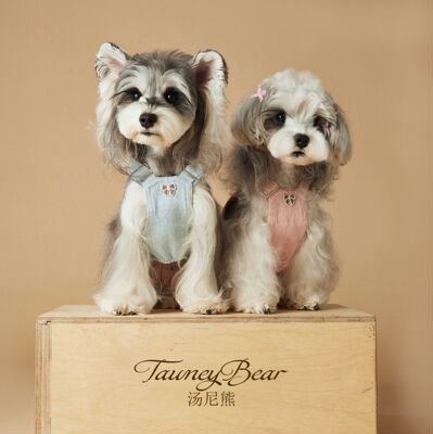 汤尼熊狗狗衣服牛仔背带裙约克夏