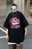 T2316P30控48夏季男士240克t恤短袖宽松半袖潮流港风印花男，男装T恤，电商B205