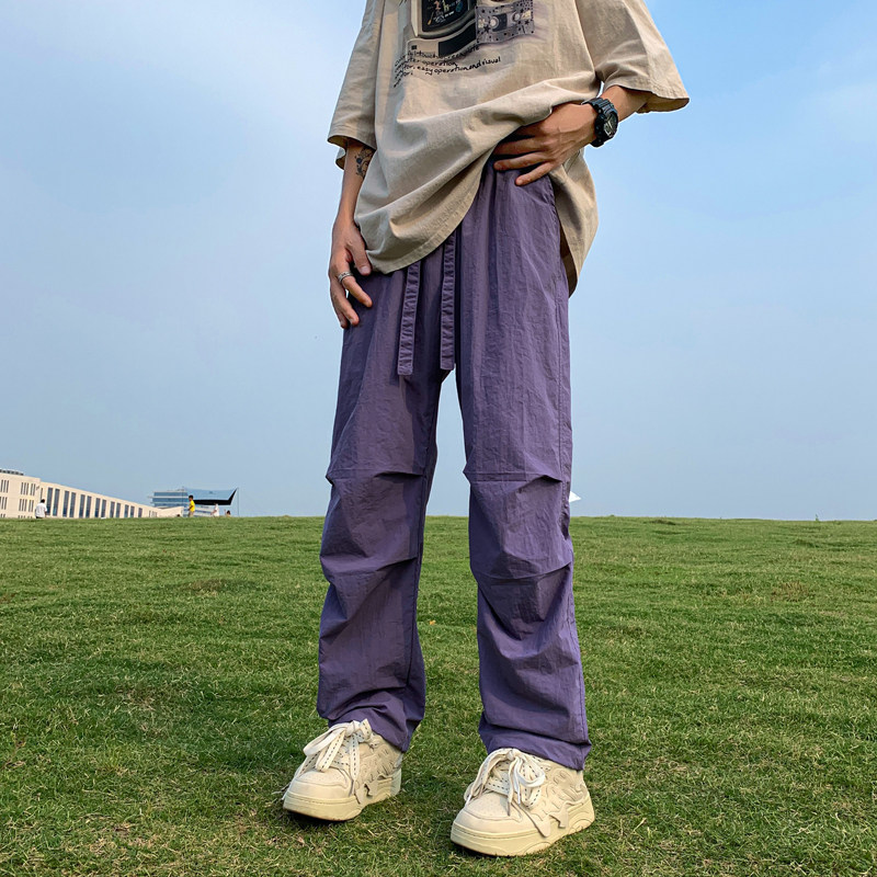 K338 P50 控68 多巴胺降落伞裤子速干抽绳情侣裤子男女图片
