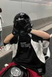 T6020P40控58机车服男女港风夏季短袖宽松潮流圆领体恤运动，男装T恤，电商B205