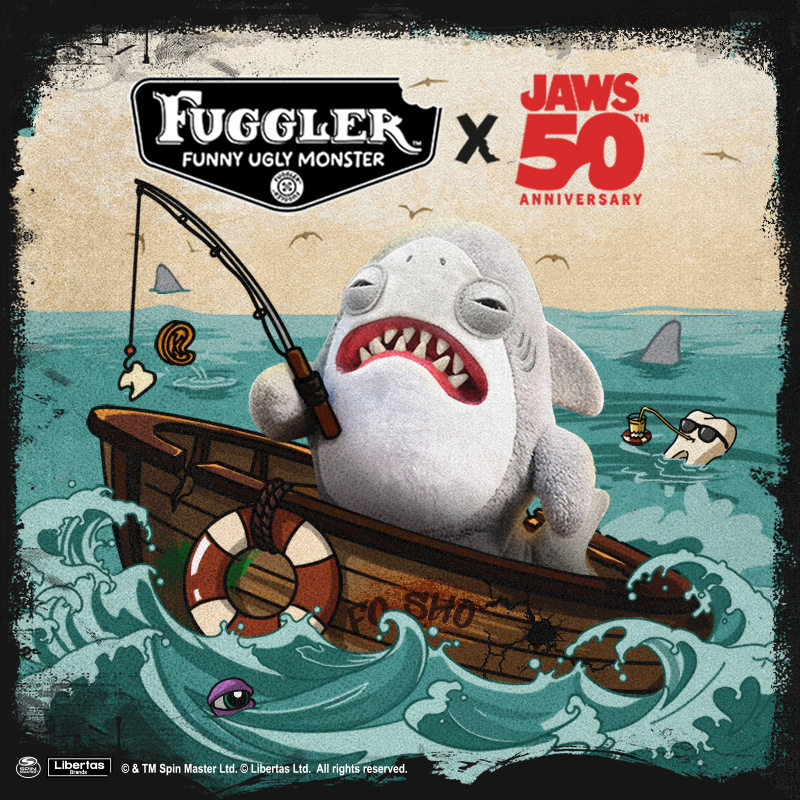 Fuggler 正版萌牙怪兽大白鲨系列毛绒玩偶搞怪潮玩公仔玩具15747