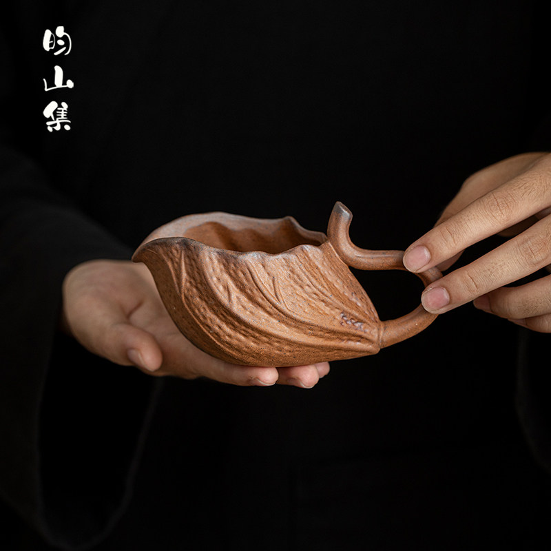 粗陶老岩泥天鹅莲蓬公道杯中式创意复古分茶器匀杯子家用茶道配件,餐饮具,公道杯,淘宝优惠券,粉丝福利购,淘宝优惠卷