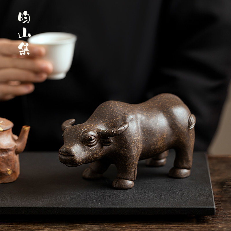 风水复古摆件紫砂牛气冲天茶宠招财镇宅家居茶桌茶玩精品家居装饰,餐饮具,茶宠摆件,淘宝优惠券,粉丝福利购,淘宝优惠卷