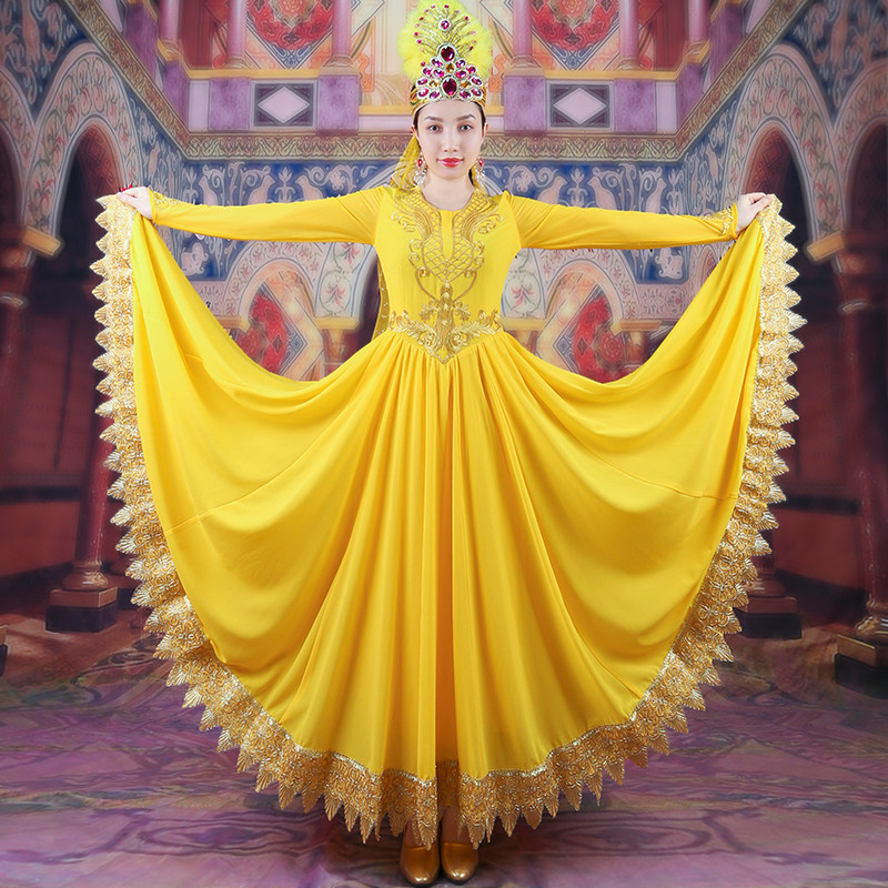 新疆舞高档连衣裙维族舞演出服