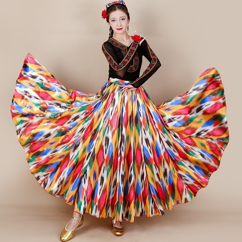 新疆舞大摆裙720度民族风绣花