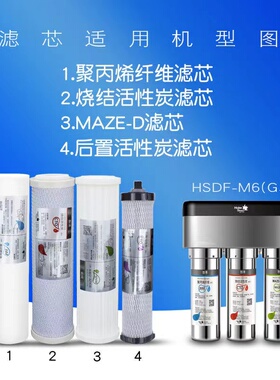 海尔施特劳斯净水器滤芯HSDF-M6(G3)MAZET-D过滤器净化自来水炭棒