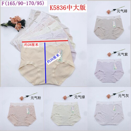 中大版5836玉姿一族新款舒适莫代尔绵亲肤无缝弹力中腰女三角内裤