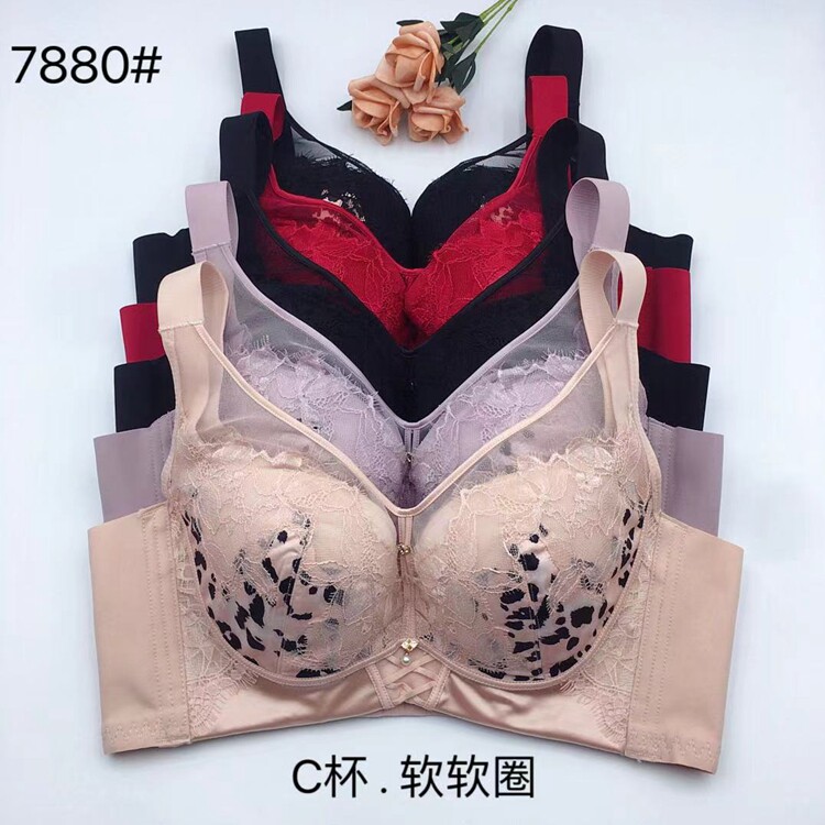 玉姿一族7880新款定型薄全罩杯抹胸防走光大码薄文胸胖MM聚拢调整