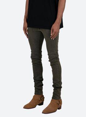 Mnml 水洗灰色弹性强紧身牛仔裤男水洗高街四季修身小脚长裤新品