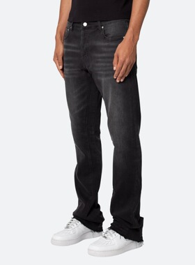 Mnml 水洗黑色复古猫须四季流行高街百搭修身小脚牛仔裤男新品