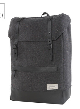 美国HEX适用苹果电脑双肩包16寸笔记本 电脑包背包14英寸防水帆布15.6黑色带肩带macbookair大容量通勒包