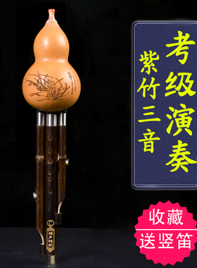 天然3音紫竹7孔葫芦丝c调降B/g/f/A调成人初学小学生小d演奏专业