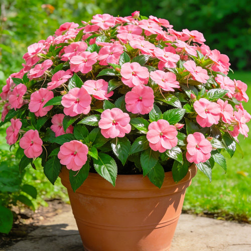 凤仙花盆栽带花带花苞桑蓓斯多年生耐热花卉四季开懒人适合养的花