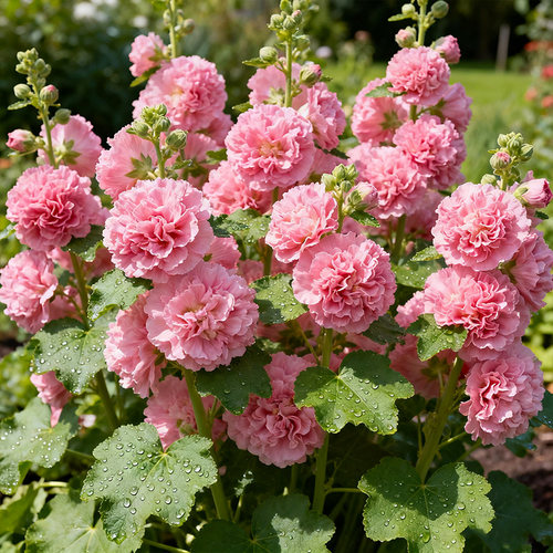 【重瓣】蜀葵种苗阳台庭院蜀葵花苗花园盆栽花卉苗蜀葵大苗多季花