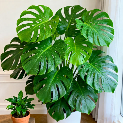 龟背竹大盆栽植物室内净化空气