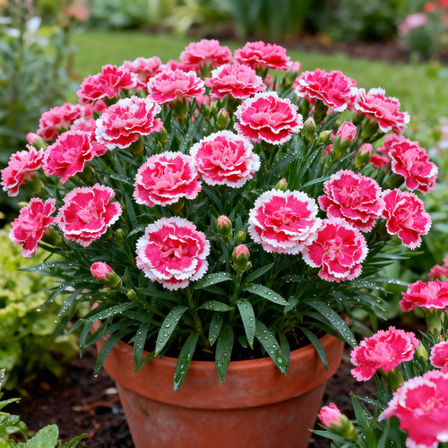 康乃馨盆栽带花苞四季花