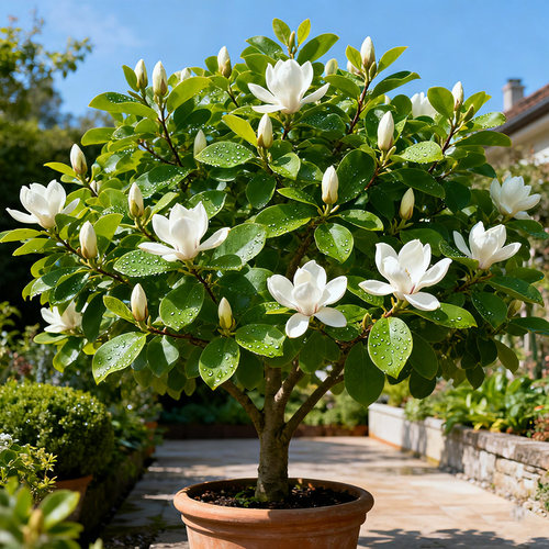 【浓香可食用】白兰花盆栽带花苞玉兰花树苗阳台四季老桩植物花卉