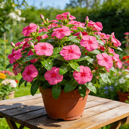 长春花盆栽天天开花卉