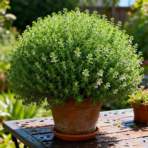 柠檬百里香盆栽牛排食用