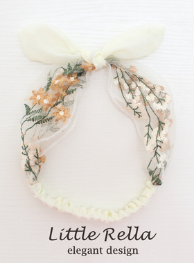 宝宝可爱发饰女童婴儿发带兔耳朵蝴蝶结花朵夏季新中式头饰