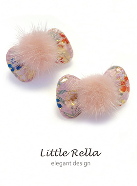 婴儿发夹宝宝毛球儿童发饰婴童汉服搭配婴儿头饰新中式宝宝发卡