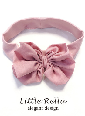 初生婴儿发带女婴满月百日宴生日头饰粉色蝴蝶结头带女童发饰