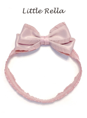 婴儿粉色蝴蝶结宝宝头带公主头饰婴童发带