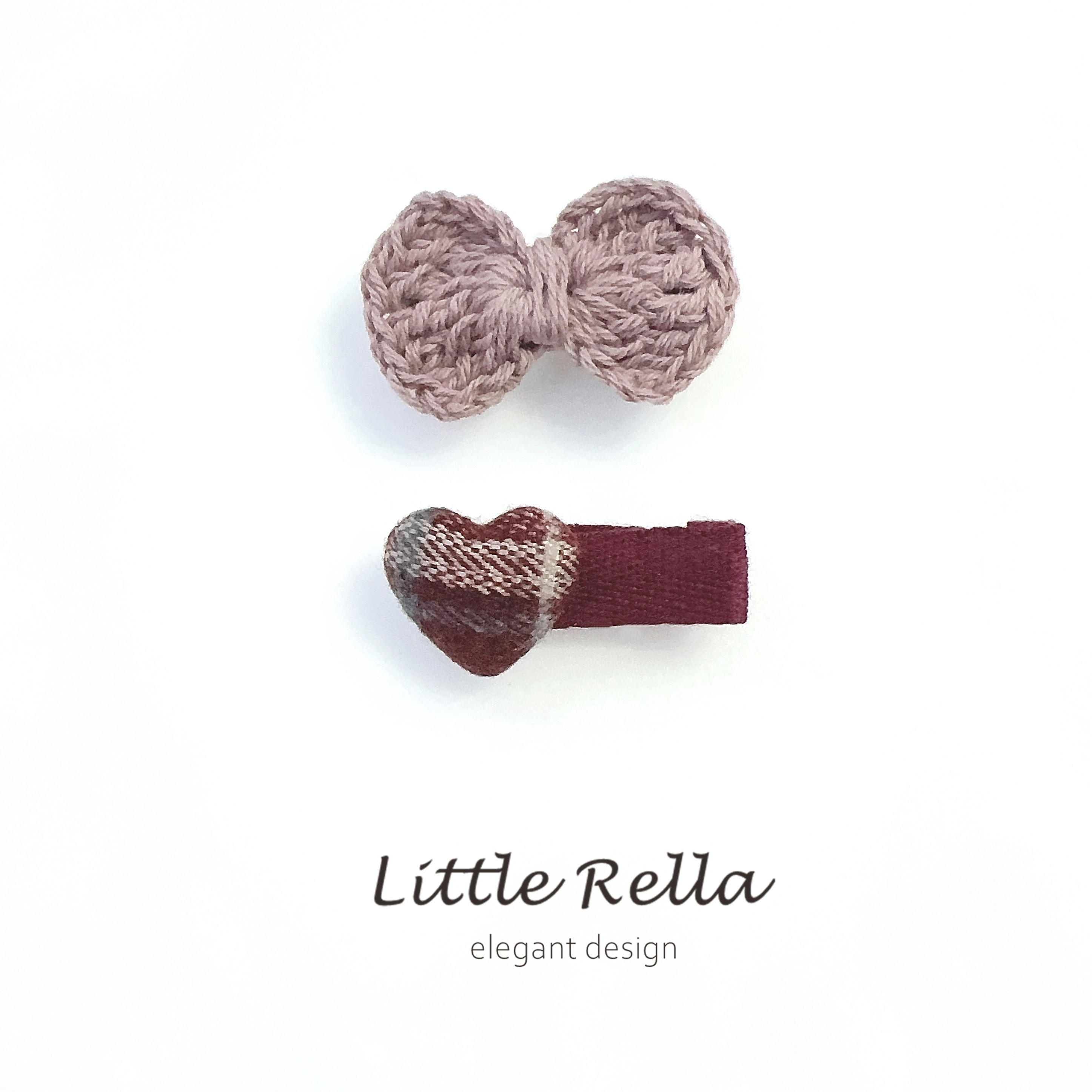 宝宝全布包秋冬针织蝴蝶结发夹