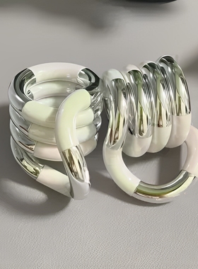 Tag金属款银色白色le扭扭乐儿童多动症专注力训练上班族放松解压