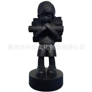 创意展厅雕像玻璃钢人物IP雕塑艺术品摆件商业设计展览道具工厂