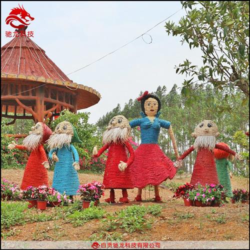 稻草人艺术雕塑农耕文化节草雕农民丰收节活动乡村游农耕道具