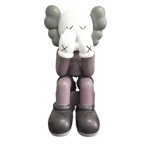 芝麻街卡通公仔玻璃钢雕塑摆件客厅售楼处网红落地暴力熊kaws门神