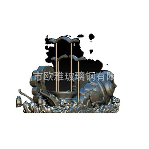 米大型节庆巡游花车玻璃钢雕塑主题彩车发光花车鲤鱼天鹅国风