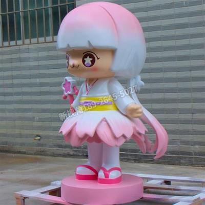 大型玻璃钢公仔雕塑户外网红潮玩摆件IP人物雕塑卡通玻璃钢雕塑