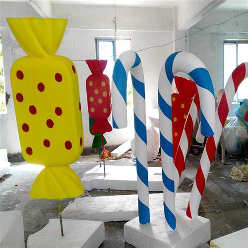 心形糖阻燃泡沫玻璃钢雕塑活动气氛道具定制