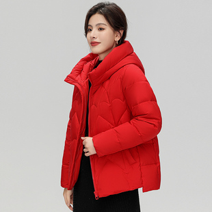 雪中飞反季羽绒服女冬短款2025新款白鸭绒韩版连帽小个子薄款外套