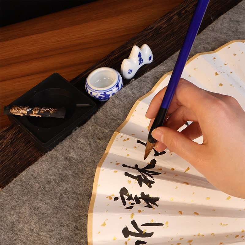 초등학생 공부 사보 붓필본 물 필기 천 세트 초급 서예 펜 잉크 종이 벼루 초급 선물 상자