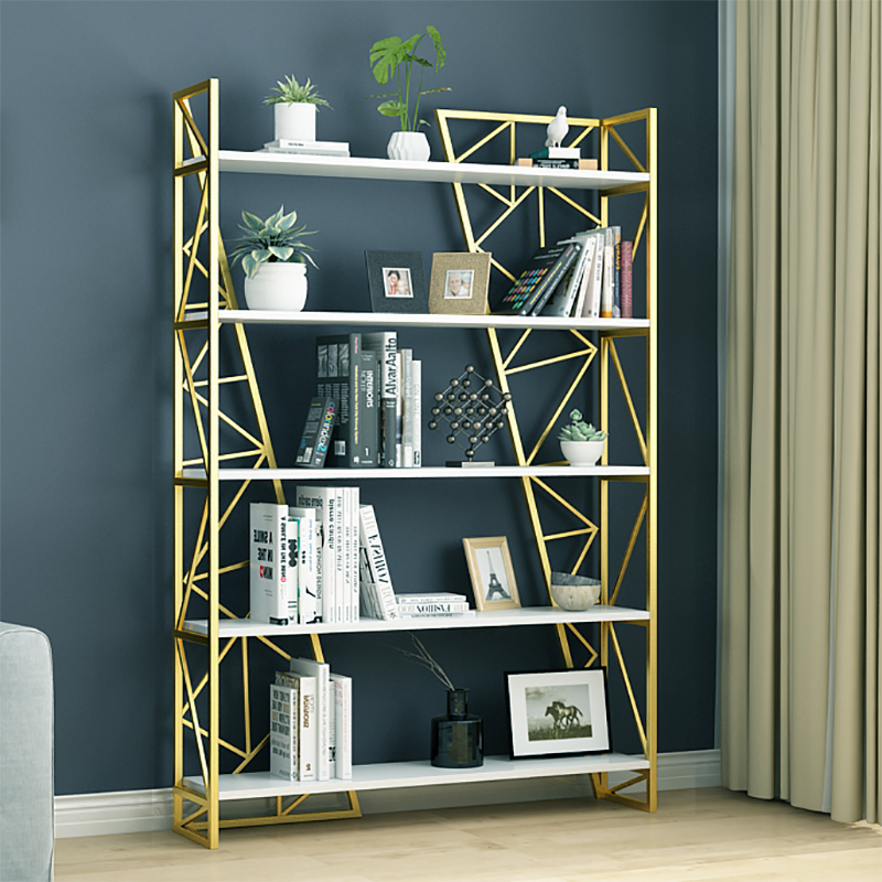 钢木铁艺隔断客厅落地置物架